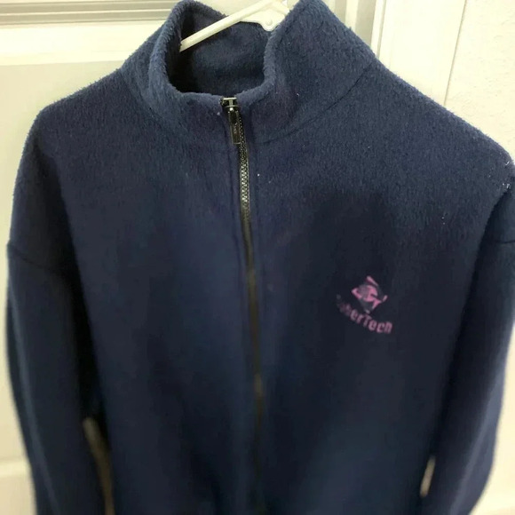 Dark/Navy Blue Auburn Sportswear Turtleneck Men’s Sweater Jacket Size Large - Picture 2 of 7